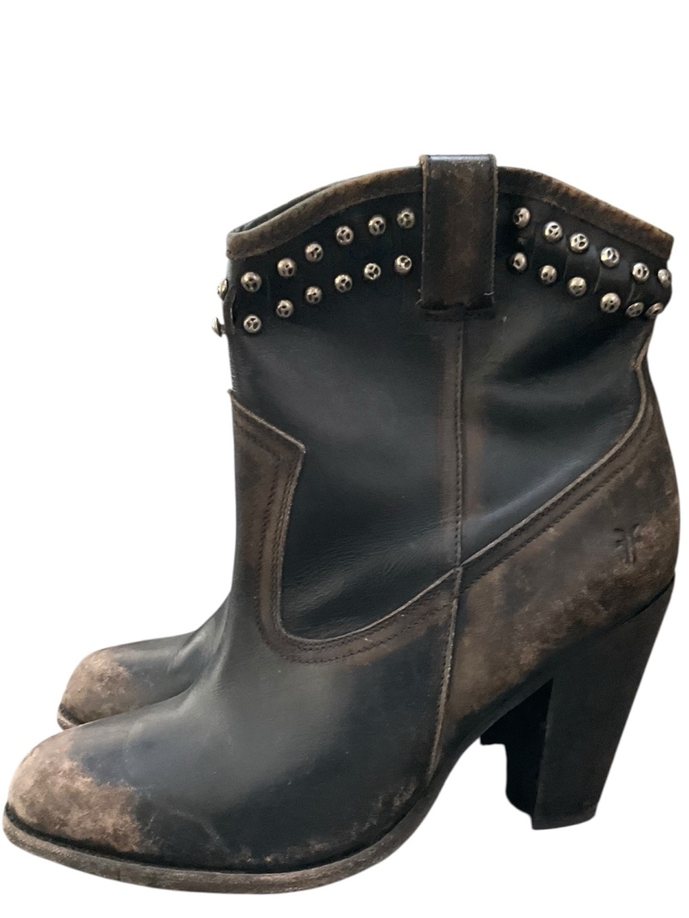 Frye Women’s Jenny Cut Stud Distressed Leather Ankle Boots Size 11 EUC - Picture 6 of 13